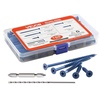 image:imageVEVOR Concrete Screws 100 PCS Kit 316 inch 5 Lengths Assortment with Drill Bits Phillips Head Masonry Screws Blue Coated Carbon Steel for Concrete Brick Block amp Wood