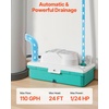 image:imageVEVOR Condensate Pump 124 HP 110 GPH 24 ft Lift 100240V Automatic AC Condensation Removal Pump with Safety Switch amp 20 ft Tubing for Air Conditioner Dehumidifier HVAC Furnace Ice Maker24 ft Lift