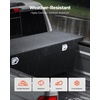 image:imageVEVOR Crossover Truck Tool Box 71x27x18 In Heavy Duty Aluminum Toolbox with Diamond Texture Pick Up Truck Bed RV Trailer Toolbox Waterproof Storage Organizer with Lock Keys Side Handles Black712718