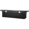 image:imageVEVOR Crossover Truck Tool Box 71x27x18 In Heavy Duty Aluminum Toolbox with Diamond Texture Pick Up Truck Bed RV Trailer Toolbox Waterproof Storage Organizer with Lock Keys Side Handles Black712718