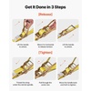 image:imageVEVOR E Track Ratchet Straps 30Pack 2 x 15ETrack Straps 4400 LBS Breaking Strength Polyester Webbing amp Spring Fitting amp Ratchets Durable TieDowns for Tires Motorcycles Trailers Loads Yellow2 x 30  10 PACK