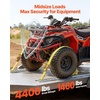 image:imageVEVOR E Track Ratchet Straps 30Pack 2 x 15ETrack Straps 4400 LBS Breaking Strength Polyester Webbing amp Spring Fitting amp Ratchets Durable TieDowns for Tires Motorcycles Trailers Loads Yellow2 x 15  30 PACK