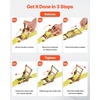 image:imageVEVOR E Track Ratchet Straps 30Pack 2 x 15ETrack Straps 4400 LBS Breaking Strength Polyester Webbing amp Spring Fitting amp Ratchets Durable TieDowns for Tires Motorcycles Trailers Loads Yellow2 x 15  30 PACK