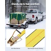 image:imageVEVOR E Track Ratchet Straps 30Pack 2 x 15ETrack Straps 4400 LBS Breaking Strength Polyester Webbing amp Spring Fitting amp Ratchets Durable TieDowns for Tires Motorcycles Trailers Loads Yellow2 x 30  10 PACK