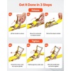 image:imageVEVOR ETrack Ratchet Straps 8 Pack 2 x 15 Heavy Duty Cargo TieDowns 4400 lbs Breaking Strength Standard E Track Fitting Tie Down ETrack Spring Fittings for Cargo Vans Trucks Trailers
