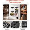 image:imageVEVOR ETrack TieDown Rail Kit 4 Pack 13 ft E Track Rails 2 UShaped Hooks 2 Tool Holders 2 Track Shelf Brackets 2 Tire Holders 2 Cable Storage Rings 8 End Caps amp 1 Bag Fit for Vans Trailers19 PACK