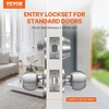 image:imageVEVOR Entry Door Locksets with Deadbolt 5 Pack Satin Nickel Entry Lever and Single Cylinder Deadbolt Keyed Alike Combo Pack Fit for 138 to 134 Door Thickness for Entrance and FrontPearl Chrome
