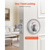 image:imageVEVOR Entry Door Locksets with Deadbolt 5 Pack Satin Nickel Entry Lever and Single Cylinder Deadbolt Keyed Alike Combo Pack Fit for 138 to 134 Door Thickness for Entrance and FrontPearl Chrome