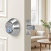 image:imageVEVOR Entry Door Locksets with Deadbolt 5 Pack Satin Nickel Entry Lever and Single Cylinder Deadbolt Keyed Alike Combo Pack Fit for 138 to 134 Door Thickness for Entrance and FrontPearl Chrome