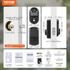 image:imageVEVOR Entry Door Locksets with Deadbolt 5 Pack Satin Nickel Entry Lever and Single Cylinder Deadbolt Keyed Alike Combo Pack Fit for 138 to 134 Door Thickness for Entrance and FrontBlack