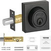 image:imageVEVOR Entry Door Locksets with Deadbolt 5 Pack Satin Nickel Entry Lever and Single Cylinder Deadbolt Keyed Alike Combo Pack Fit for 138 to 134 Door Thickness for Entrance and FrontBlack