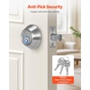 image:imageVEVOR Entry Door Locksets with Deadbolt 5 Pack Satin Nickel Entry Lever and Single Cylinder Deadbolt Keyed Alike Combo Pack Fit for 138 to 134 Door Thickness for Entrance and FrontPearl Chrome