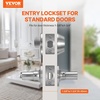 image:imageVEVOR Entry Door Locksets with Deadbolt 5 Pack Satin Nickel Entry Lever and Single Cylinder Deadbolt Keyed Alike Combo Pack Fit for 138 to 134 Door Thickness for Entrance and FrontPearl Chrome