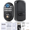 image:imageVEVOR Entry Door Locksets with Deadbolt 5 Pack Satin Nickel Entry Lever and Single Cylinder Deadbolt Keyed Alike Combo Pack Fit for 138 to 134 Door Thickness for Entrance and FrontBlack