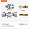 image:imageVEVOR Entry Door Locksets with Deadbolt 5 Pack Satin Nickel Entry Lever and Single Cylinder Deadbolt Keyed Alike Combo Pack Fit for 138 to 134 Door Thickness for Entrance and FrontPearl Chrome