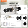 image:imageVEVOR Entry Door Locksets with Deadbolt 5 Pack Satin Nickel Entry Lever and Single Cylinder Deadbolt Keyed Alike Combo Pack Fit for 138 to 134 Door Thickness for Entrance and FrontBlack