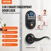 image:imageVEVOR Entry Door Locksets with Deadbolt 5 Pack Satin Nickel Entry Lever and Single Cylinder Deadbolt Keyed Alike Combo Pack Fit for 138 to 134 Door Thickness for Entrance and FrontBlack
