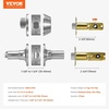 image:imageVEVOR Entry Door Locksets with Deadbolt 5 Pack Satin Nickel Entry Lever and Single Cylinder Deadbolt Keyed Alike Combo Pack Fit for 138 to 134 Door Thickness for Entrance and FrontPearl Chrome