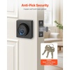 image:imageVEVOR Entry Door Locksets with Deadbolt 5 Pack Satin Nickel Entry Lever and Single Cylinder Deadbolt Keyed Alike Combo Pack Fit for 138 to 134 Door Thickness for Entrance and FrontBlack