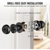 image:imageVEVOR Entry Door Locksets with Deadbolt 5 Pack Satin Nickel Entry Lever and Single Cylinder Deadbolt Keyed Alike Combo Pack Fit for 138 to 134 Door Thickness for Entrance and FrontBlack
