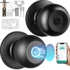 image:imageVEVOR Entry Door Locksets with Deadbolt 5 Pack Satin Nickel Entry Lever and Single Cylinder Deadbolt Keyed Alike Combo Pack Fit for 138 to 134 Door Thickness for Entrance and FrontBlack