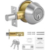 image:imageVEVOR Entry Door Locksets with Deadbolt 5 Pack Satin Nickel Entry Lever and Single Cylinder Deadbolt Keyed Alike Combo Pack Fit for 138 to 134 Door Thickness for Entrance and FrontPearl Chrome