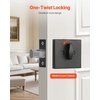 image:imageVEVOR Entry Door Locksets with Deadbolt 5 Pack Satin Nickel Entry Lever and Single Cylinder Deadbolt Keyed Alike Combo Pack Fit for 138 to 134 Door Thickness for Entrance and FrontBlack