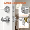 image:imageVEVOR Entry Door Locksets with Deadbolt 5 Pack Satin Nickel Entry Lever and Single Cylinder Deadbolt Keyed Alike Combo Pack Fit for 138 to 134 Door Thickness for Entrance and FrontPearl Chrome