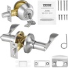 image:imageVEVOR Entry Door Locksets with Deadbolt 5 Pack Satin Nickel Entry Lever and Single Cylinder Deadbolt Keyed Alike Combo Pack Fit for 138 to 134 Door Thickness for Entrance and FrontPearl Chrome