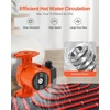 image:imageVEVOR F0011BF4J Cast Iron Circulator Pump 33 GPM AC 120V 33 ft Hot Water Recirculating Circulation Pump 114 in Flange Connection 3Speed Adjustment Quiet Operation for Home Heating SystemWith Connections