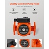image:imageVEVOR F0011BF4J Cast Iron Circulator Pump 33 GPM AC 120V 33 ft Hot Water Recirculating Circulation Pump 114 in Flange Connection 3Speed Adjustment Quiet Operation for Home Heating SystemWith Connections