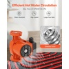 image:imageVEVOR F0011BF4J Cast Iron Circulator Pump 33 GPM AC 120V 33 ft Hot Water Recirculating Circulation Pump 114 in Flange Connection 3Speed Adjustment Quiet Operation for Home Heating SystemWith Connections