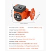 image:imageVEVOR F0011BF4J Cast Iron Circulator Pump 33 GPM AC 120V 33 ft Hot Water Recirculating Circulation Pump 114 in Flange Connection 3Speed Adjustment Quiet Operation for Home Heating SystemWith Connections