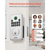 image:imageVEVOR Fingerprint Door Lock Electronic Biometric Deadbolt with Pioneering EasyGrip Design Auto Locking OneTime Code AntiPeeking Password Keyless Entry Door Lock for Home Apartment SilverPearl Chrome