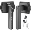 image:imageVEVOR Fingerprint Door Lock Electronic Biometric Deadbolt with Pioneering EasyGrip Design Auto Locking OneTime Code AntiPeeking Password Keyless Entry Door Lock for Home Apartment SilverBlack