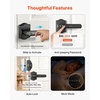 image:imageVEVOR Fingerprint Door Lock Electronic Biometric Deadbolt with Pioneering EasyGrip Design Auto Locking OneTime Code AntiPeeking Password Keyless Entry Door Lock for Home Apartment SilverBlack
