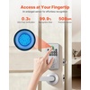 image:imageVEVOR Fingerprint Door Lock Electronic Biometric Deadbolt with Pioneering EasyGrip Design Auto Locking OneTime Code AntiPeeking Password Keyless Entry Door Lock for Home Apartment SilverPearl Chrome