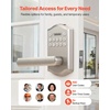 image:imageVEVOR Fingerprint Door Lock Electronic Biometric Deadbolt with Pioneering EasyGrip Design Auto Locking OneTime Code AntiPeeking Password Keyless Entry Door Lock for Home Apartment SilverPearl Chrome