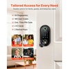 image:imageVEVOR Fingerprint Door Lock Electronic Biometric Deadbolt with Pioneering EasyGrip Design Auto Locking OneTime Code AntiPeeking Password Keyless Entry Door Lock for Home Apartment SilverBlack