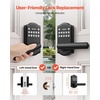 image:imageVEVOR Fingerprint Door Lock Electronic Biometric Deadbolt with Pioneering EasyGrip Design Auto Locking OneTime Code AntiPeeking Password Keyless Entry Door Lock for Home Apartment SilverBlack