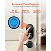 image:imageVEVOR Fingerprint Door Lock Electronic Biometric Deadbolt with Pioneering EasyGrip Design Auto Locking OneTime Code AntiPeeking Password Keyless Entry Door Lock for Home Apartment SilverBlack