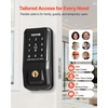 image:imageVEVOR Fingerprint Door Lock Electronic Biometric Deadbolt with Pioneering EasyGrip Design Auto Locking OneTime Code AntiPeeking Password Keyless Entry Door Lock for Home Apartment SilverBlack
