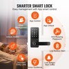 image:imageVEVOR Fingerprint Door Lock Electronic Biometric Deadbolt with Pioneering EasyGrip Design Auto Locking OneTime Code AntiPeeking Password Keyless Entry Door Lock for Home Apartment SilverBlack