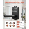 image:imageVEVOR Fingerprint Door Lock Electronic Biometric Deadbolt with Pioneering EasyGrip Design Auto Locking OneTime Code AntiPeeking Password Keyless Entry Door Lock for Home Apartment SilverBlack