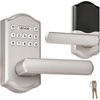 image:imageVEVOR Fingerprint Door Lock Electronic Biometric Deadbolt with Pioneering EasyGrip Design Auto Locking OneTime Code AntiPeeking Password Keyless Entry Door Lock for Home Apartment SilverPearl Chrome