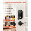 image:imageVEVOR Fingerprint Door Lock Electronic Biometric Deadbolt with Pioneering EasyGrip Design Auto Locking OneTime Code AntiPeeking Password Keyless Entry Door Lock for Home Apartment SilverBlack