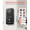 image:imageVEVOR Fingerprint Door Lock Electronic Biometric Deadbolt with Pioneering EasyGrip Design Auto Locking OneTime Code AntiPeeking Password Keyless Entry Door Lock for Home Apartment SilverBlack