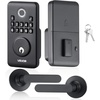 image:imageVEVOR Fingerprint Door Lock Electronic Biometric Deadbolt with Pioneering EasyGrip Design Auto Locking OneTime Code AntiPeeking Password Keyless Entry Door Lock for Home Apartment SilverBlack
