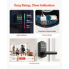 image:imageVEVOR Fingerprint Door Lock Electronic Biometric Deadbolt with Pioneering EasyGrip Design Auto Locking OneTime Code AntiPeeking Password Keyless Entry Door Lock for Home Apartment SilverBlack