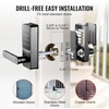 image:imageVEVOR Fingerprint Door Lock Electronic Biometric Deadbolt with Pioneering EasyGrip Design Auto Locking OneTime Code AntiPeeking Password Keyless Entry Door Lock for Home Apartment SilverBlack